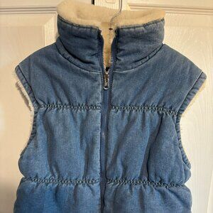 Amwind Denim Fleece Vest Womens Size M